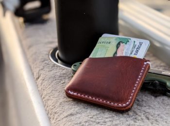 Cardholder developing patina fishing