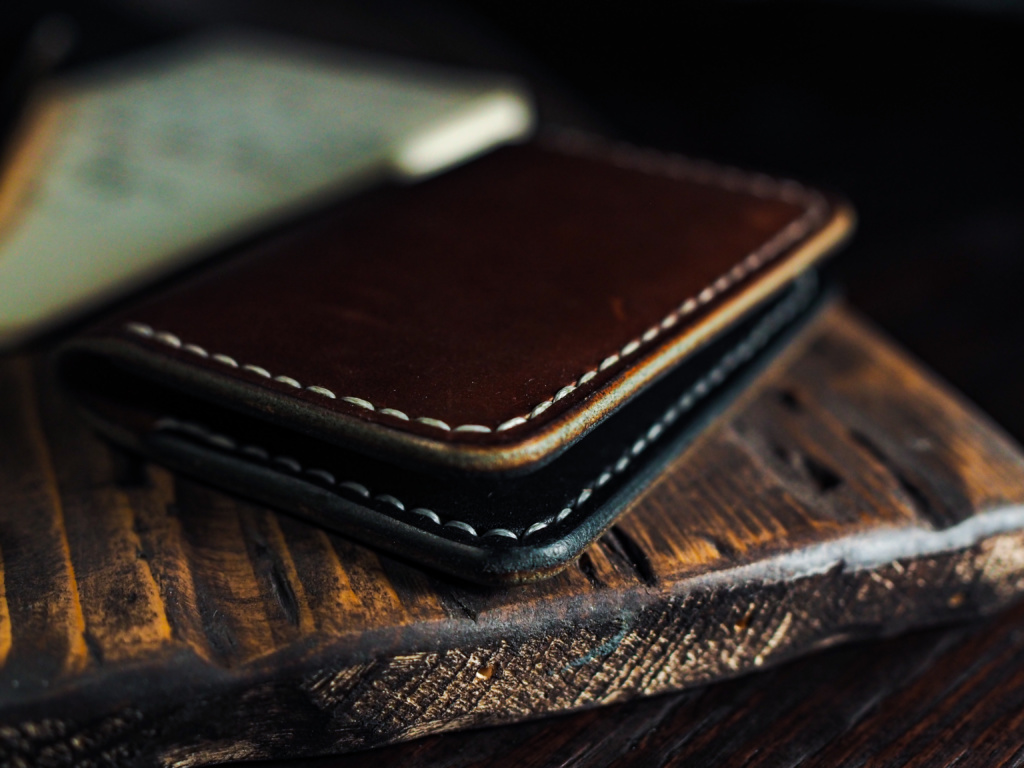 Black Flag Leather Goods Folded Cardholder