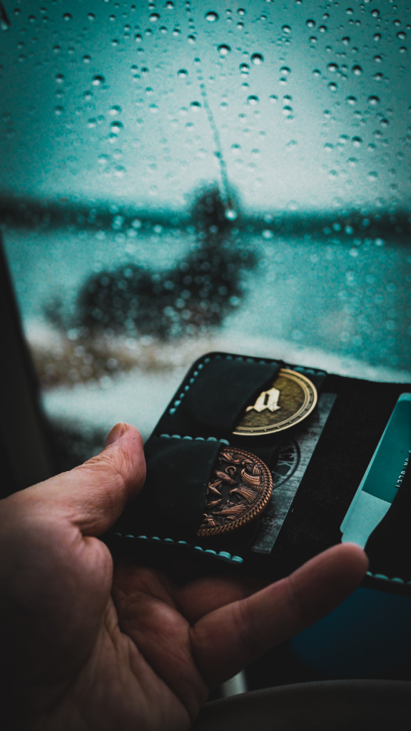 EDC Challenge Coin Leather Card holder