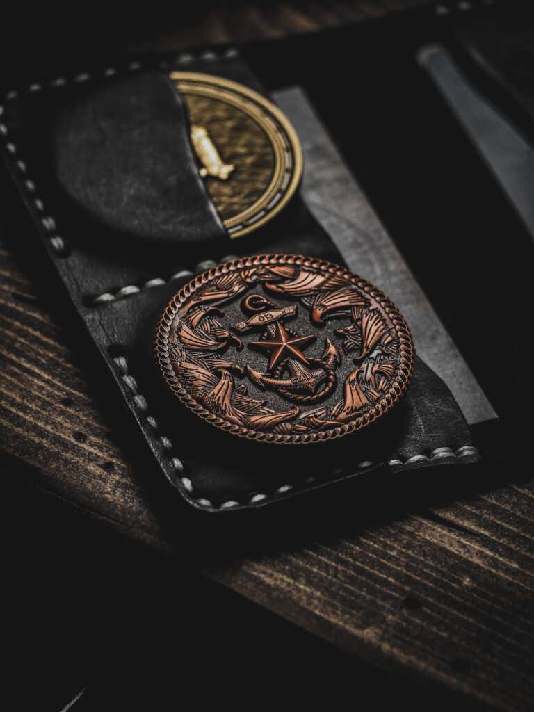 EDC Challenge Coin Leather Card holder