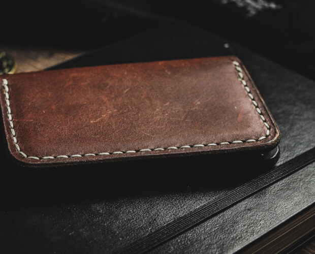 Leather Folded Cardholder Wallet Free PDF Template