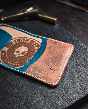 Slim Bifold leather wallet by Black Flag Leather Goods