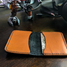 Leather bifold cardholder