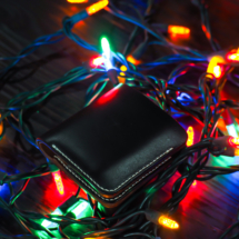 Christmas leather wallet