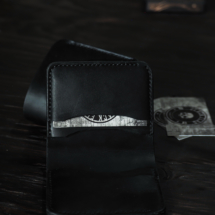 Premium black leather wallet