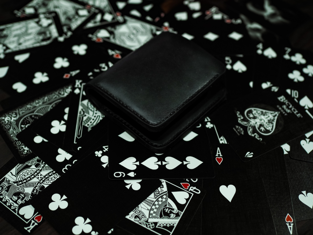 Premium black leather wallet