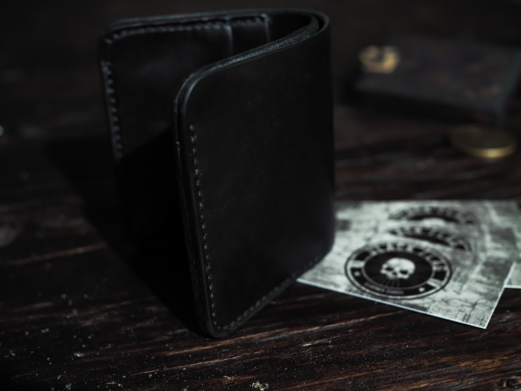 Premium black leather wallet